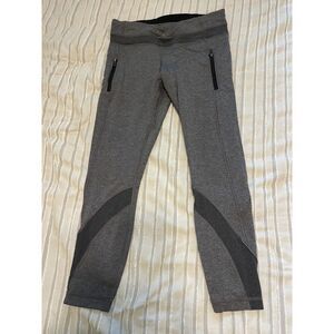 lululemon heathered grey train times 25 inch leggings size 8